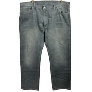 Men's Levi's 505 Gray Wash Jeans Sz 42X30 Regular Fit Straight Leg Zip Fly